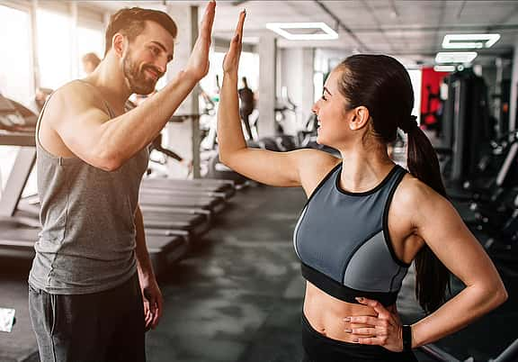 Young people are ready to start their workout